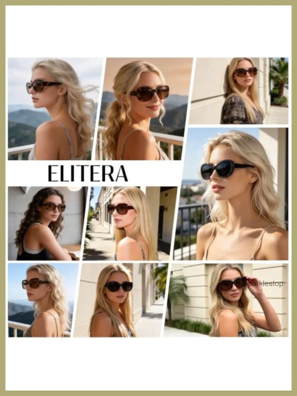 Oversized Retro Butterfly Sunglasses for Women, Polarized UV Protection,